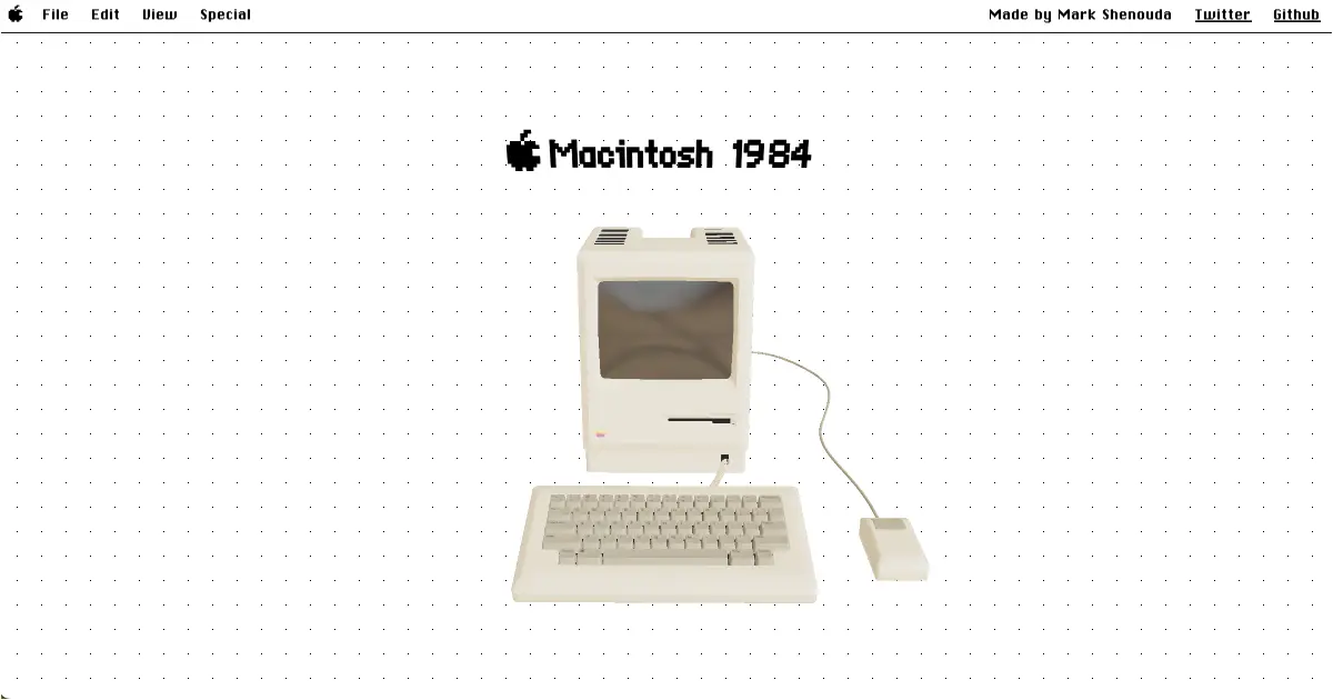Macintosh 1984 Simulator